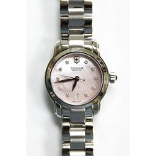 Swiss Army Victorinox 241155 Womens Vivante Pink Pearl Diamonds Watch
