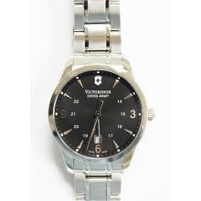 Swiss Army Victorinox 241473 Mens S.steel Alliance Black Dial Watch