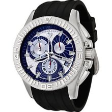 Swiss Legend Mens Evolution Chronograph Blue Dial Rubber Strap Watch Sl-50064-03