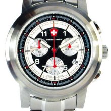 Swiss Timer Swiss Spirit Chrono Watch Black Dial Date
