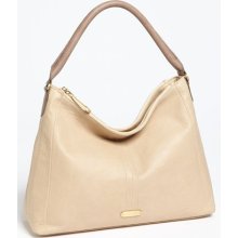 T Tahari Pleated Double Zip Hobo, Large Natural