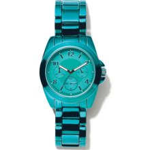 Take Your Time Teal Boyfriend Style Link Watch - Avon mark Teal Watch