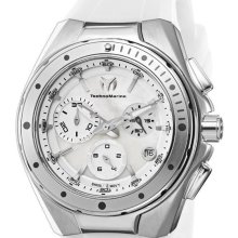 Technomarine Cruise 110005L Ladies White Leather Stainless Steel Case Watch