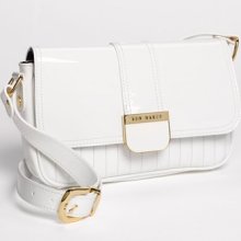 Ted Baker London Quilted Faux Leather Crossbody Bag White