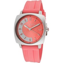 Ted Baker Women's Pink Textured Dial Pink Rubber $75