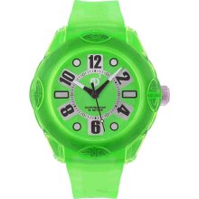 Tendence 2013011 Women's Rainbow Green Polycarbonate Rubber Strap Watc
