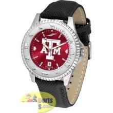 Texas A & M Aggies Competitor AnoChrome Men's Watch with Nylon/Leather Band