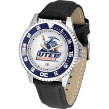 Texas El Paso Miners UTEP Mens Leather Wrist Watch