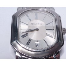 Tiffany & Co. Mens SS Mark Coupe Resonator Date Watch Serial #010232050