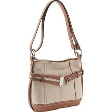 Tignanello Soft Cinch Double Entry Hobo Sand / Cognac