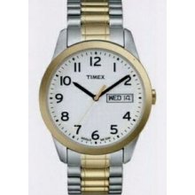 Timex 2-tone Steel Elevated Classics Dress Watch With White Dial