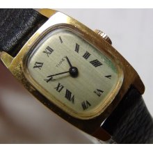 Timex Ladies Gold Roman Numerals Watch w/ Strap