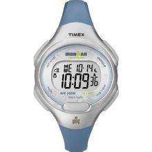 Timex Womens T5k604 Ironman Traditional 10-lap Blue Resin Strap Watch Wristwatch