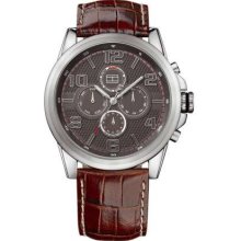 Tommy Hilfiger Men's Brown Leather Chronograph 1710242 Watch