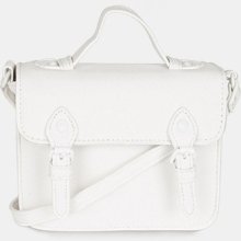 Topshop Faux Leather Mini Satchel White