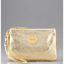 Tory Burch Metallic Leather Wristlet