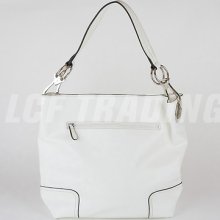 Tosca Model 641 Tote/hobo Style Premium Faux Leather Handbag - White