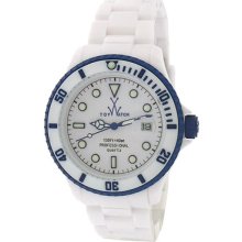 Toy Watch Fluo Aluminum And Plasterami White And Blue Unisex Watch Fla01whbl