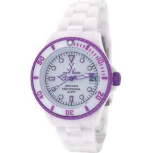 Toy Watch Fluo Aluminum And Plasterami White And Purple Unisex Watch Fla02whpr
