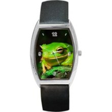 Tree Frog Mens Barrel Watch Personalized Photo