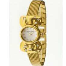 Tsumori Chisato Ribbon Ladies Watch with Gold Metal Band