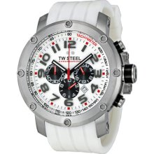 Tw Steel Grandeur Tech 48mm White Dial Chronograph Mens Watch Tw123