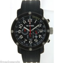 Tw Steel Tw102 Fast Ship Tech 48mm Chrono Mens Watch Black Dial