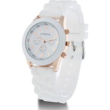 Unisex Geneva Silicone Jelly Gel Quartz Analog Sport Wrist Watch Girls Women