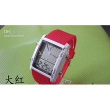 Unisex Hig-tech Dual Double Display Led Candy Watch Digital Watches