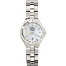 University of North Carolina Ladies Stainless Pro II Pearl Dial Watch