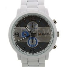 Unlisted Watch, Mens White Tone Bracelet 44mm UL1236