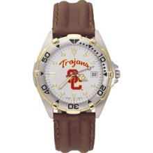 USC Trojans Mens All Star Leather Watch