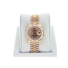 Used Rolex Datejust Presidential Crown Collection Ladies Watch
