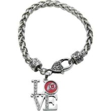 Utah Utes Women's Love 7.5'' Silvertone Bracelet