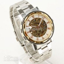 Value Choice Automatic Mechanical Wristwatch Silvery And Golden Case
