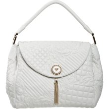 Versace White Leather Satchel (Versace DBFD383 DNAR4 D01O Satchel)