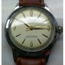 Very Rare Vintage Men's Swiss Louis 17 Jewels Wristwatch