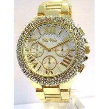 Vice Versa 1233 Womens Stone Studded Chrono Design Dial Watch