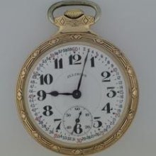 Vintage 16 Size Illinois 19j Bunn Montgomery Dial Choo Choo Case For Repairs