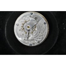Vintage 18 Size Elgin Open Face Pocket Watch Movement Grade 208 For Repairs