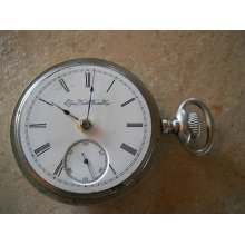 Vintage 1890 Elgin Watch Co. G.m. Wheeler 18s Pocket Watch Silveroid Keystone