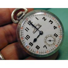 Vintage 1960 Le Gant Montgomery Ward Railroad Dial Pocket Watch Running Great