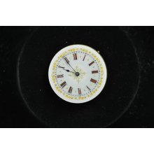 Vintage 33mm Swiss Hunting Case Pocket Watch Movement Fancy Dial Running