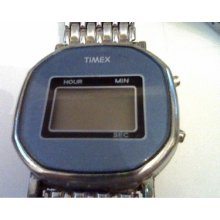 Vintage Blue Dial Timex Lcd Watch With Band 4u2fix