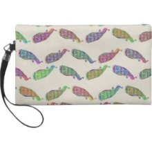 Vintage Bright Girly Retro Regal Peacock Pattern Wristlet Clutch