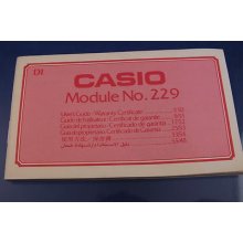 Vintage Casio Digital Lcd Watch Instructions Booklet For Module No. 229