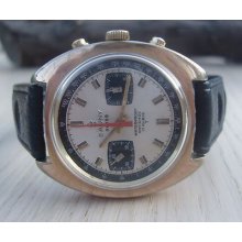 Vintage Cauny 1970's Racing Chronograph Swiss Valjoux 17 Jewel Gents Watch