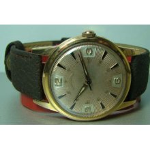 Vintage Favre Leuba Geneve Winding Swiss Mens Wrist Watch Y209 Gold Plated Case