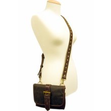 'vintage' Karlie Clutch And Cross Body Bag - Brown