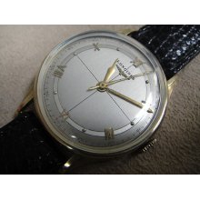 Vintage Longines 14k Gold 1950s Mens Mechanical Watch Spectacular